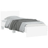 Bed Frame without Mattress with Headboard White 90x190 cm Single 838652
