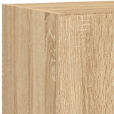 5 Piece TV Wall Units with LED Sonoma Oak Engineered Wood 3216827