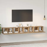 TV Cabinet Set 4 pcs Artisan Oak Engineered Wood 3393572