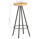Bar Stools 2 pcs Rough Mango Wood 286614