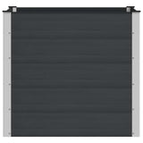 Garden Raised Bed Black 100 x 100 x 91 cm WPC and Aluminium 42038979