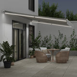 Manual Retractable Awning with LED Anthracite&White 600x350 cm 3215805
