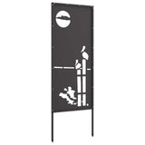 Garden Privacy Screen Black 50 x 140 cm Cold-rolled steel 876315