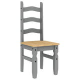 3 Piece Dining Set PANAMA Grey Solid Wood Pine 3345207