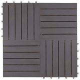 Decking Tile 30 pcs Grey 30 x 30 cm Acacia Hardwood 3444846