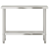 Kitchen Work Table 110x55x85 cm Stainless Steel 376465