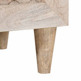 Sideboard with Shelf White 60 x 33 x 75 cm Solid mango wood 4018118