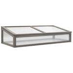 ZNTS Raised Bed with Greenhouse 110x54x120 cm Solid Fir Wood 316472