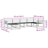 Outdoor Sofa Set 6 pcs White 327 x 168.5 x 73 cm 3386683