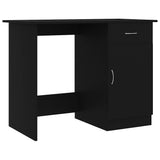 801081 Desk Black 100x50x76 cm Engineered Wood