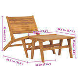 Garden Chair Natural Teak 49366