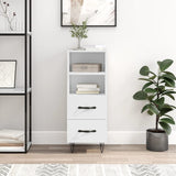 Sideboard High Gloss White 34.5x34x90 cm Engineered Wood 828662