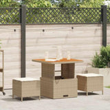 Garden Dining Set Beige Poly Rattan 42007913