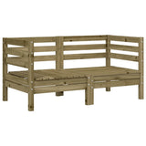 Garden Sofa Set of 2 Natural Wood Treated pinewood Medium 837990