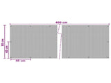 Balcony Screen with Eyelets 400 x 80 cm Poly Rattan Black 42032649