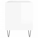 ZNTS Record Cabinet High Gloss White 85x38x48 cm Engineered Wood 831702