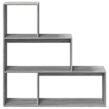 Room Divider Bookcase 3-Tier Grey Sonoma 123x29x123 cm Engineered Wood 857990