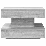 Coffee Table 360-Degree Rotatable Grey Sonoma 50x50x34.5 cm 858475