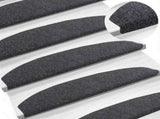 Self-adhesive Stair Mats 15 pcs Dark Grey 80 x 24.5 x 3.5 cm 42038665