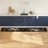 Kitchen Rug Black 300 x 60 cm Velvet 42013427