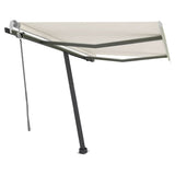 Manual Retractable Awning with LED 300x250 cm Cream 3069702