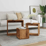 Nesting Tables 3 pcs Old Wood Engineered Wood 856674