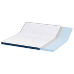 Mattress Pads White and blue 200 x 200 cm Gel Memory Foam 4106274