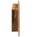 LED Mirror Cabinet Old Wood 90x12x45 cm Engineered Wood 856284