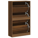 Shoe Cabinet Brown Oak 63x24x103 cm Engineered Wood 342557