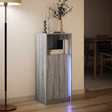 Sideboard with LED Grey Sonoma 42.5x34x100 cm Engineered Wood 852157
