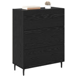 Sideboard Black Oak 69.5 x 34 x 90 cm Engineered Wood and Iron 881515