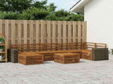 Outdoor Sofa Set 8 pcs Natural Solid Acacia Wood 3384665