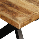 Dining Table Solid Mango Wood and Steel Cross 180 cm 244805