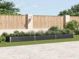 Garden Raised Bed Galvanised Steel 480x80x45 cm Anthracite 47067
