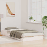 Bed Frame White 100 x 220 cm Solid Pine Wood 873416