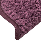 Stair Mats 15 pcs 65x21x4 cm Dark Purple Half Round Large 322385