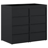 Wheelie Bin Storage for 2 Bins Black 136 x 77.5 x 121.5 cm 3394738