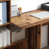 Desk with Shelf Old Wood 131.5 x 50 x 106.5 cm Engineered Wood 869304