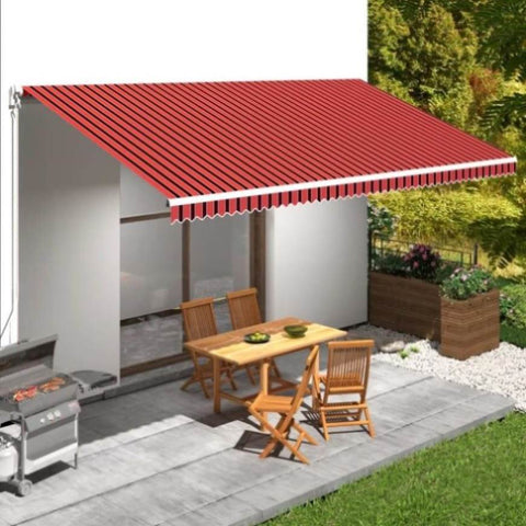 ZNTS Awning Top Sunshade Canvas Orange and Brown 600x300 cm 145727