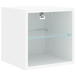 6 Piece TV Wall Units with LED White Engineered Wood 3216622