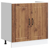 Kitchen Cabinet with Door Lucca 2 pcs Brown 80 x 46 x 81.5 cm 3315019
