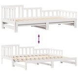 Daybed with Trundle and Drawers without Mattress White 90x200 cm 3302222