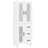 Highboard White 69.5x34x180 cm Engineered Wood 3198625