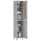 Highboard Concrete Grey 34,5x34x180 cm Engineered Wood 3200149