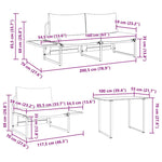 Garden Dining Set 3 pcs Light grey Steel 3335889
