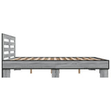 Bed Frame without Mattress Grey Sonoma 200x200 cm 3280085