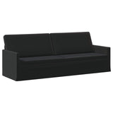 3 Seater Sofa Black 220 x 81 x 82 cm Velvet 42041159
