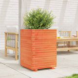 Garden Planter Wax Brown 50x50x72 cm Solid Wood Pine 3282611