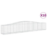 Arched Gabion Baskets 10 pcs 400x50x60/80 cm Galvanised Iron 3145938
