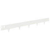 Lawn Edging 10 pcs 100 x 12 cm Steel White 8008522